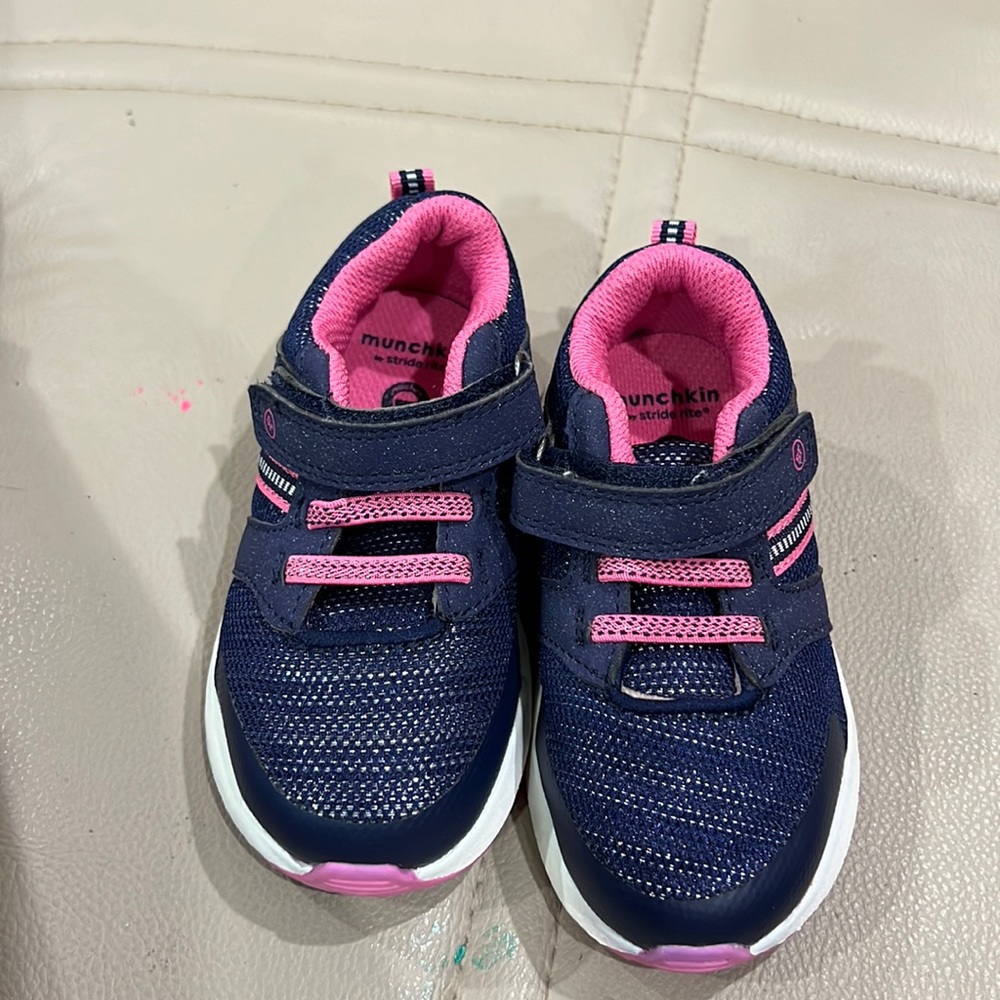 Shiny Blue, pink and white shoes. Brand New , Never worn.